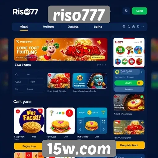 exploração do design de interface do riso777